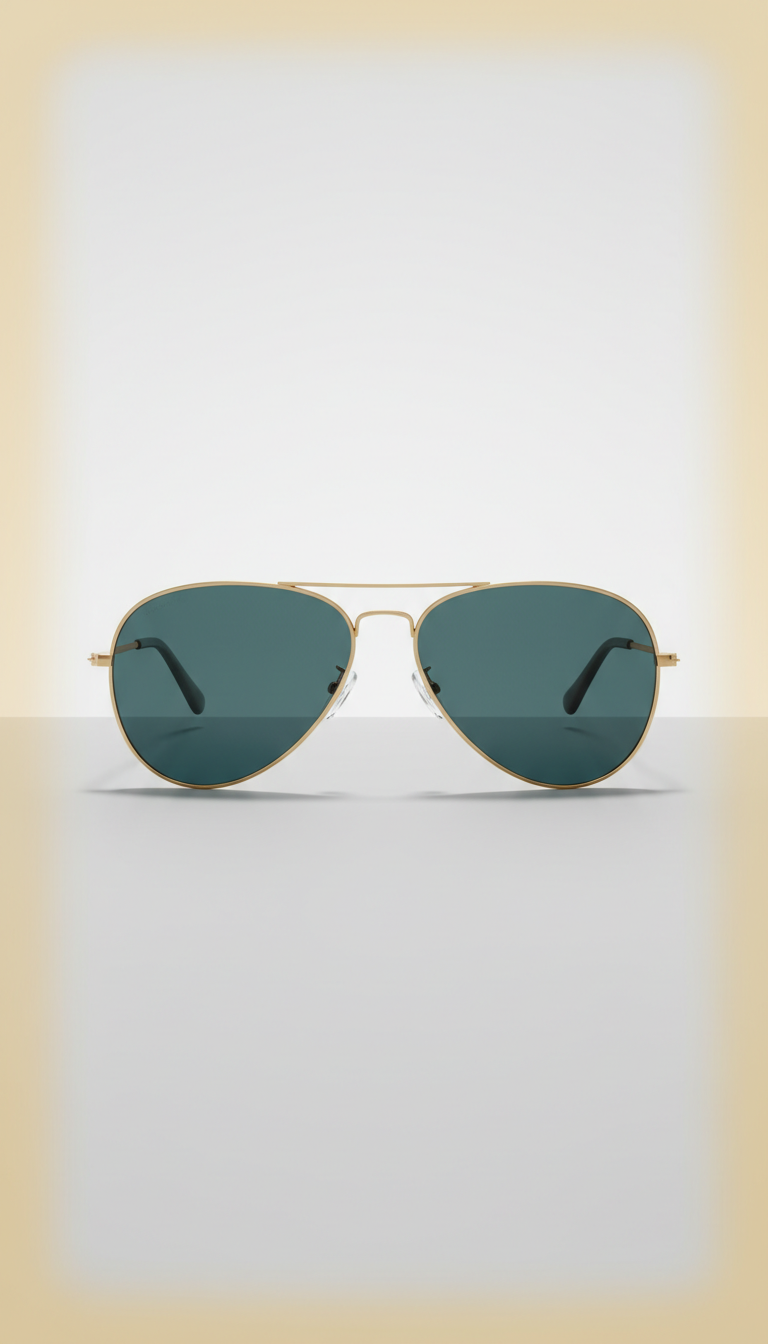 Aviator sunglasses in coastal teal