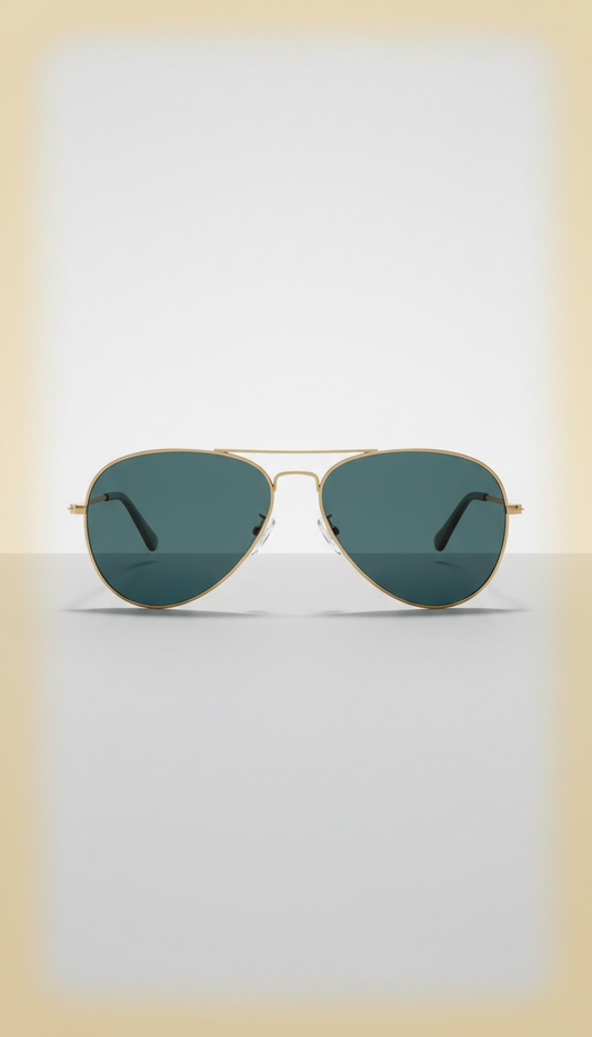Aviator sunglasses in coastal teal