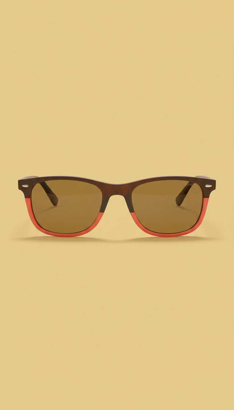 Classic wayfarer sunglasses in beach brown